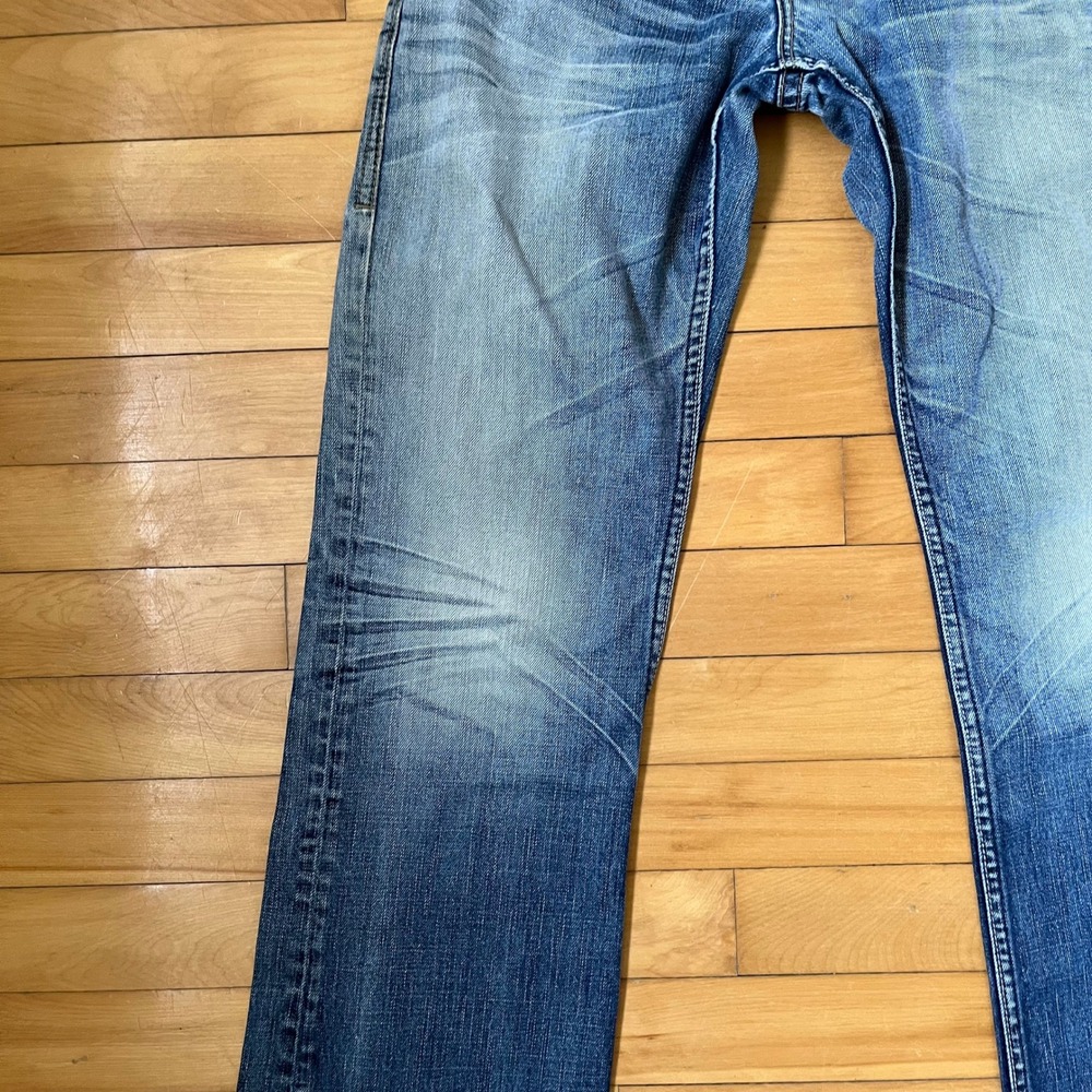 Silver Jeans Co Mens Straight Leg Distressed Decker Denim Blue Jeans 31x31 - Picture 3 of 16